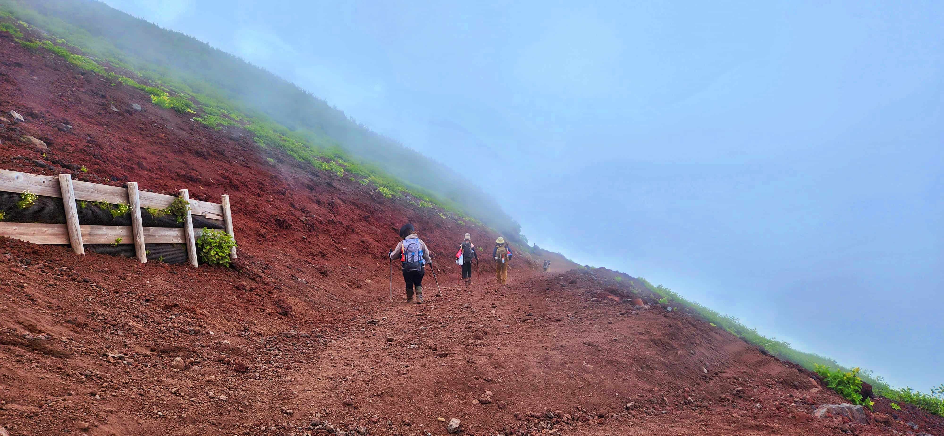Descending towards Yoshida Trail 6th Station, Mt Fuji