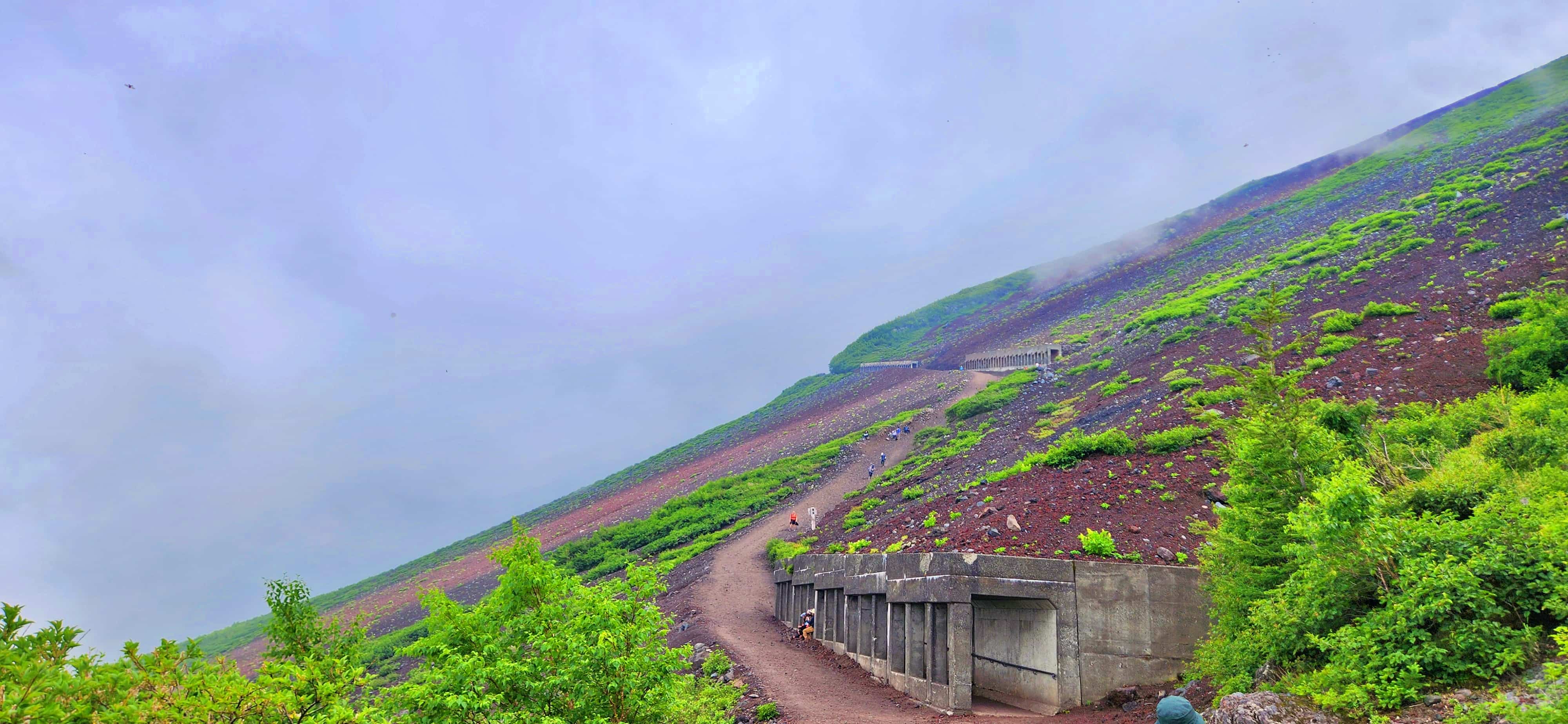 Descent to Yoshida Trail 6th Station, Mt Fuji