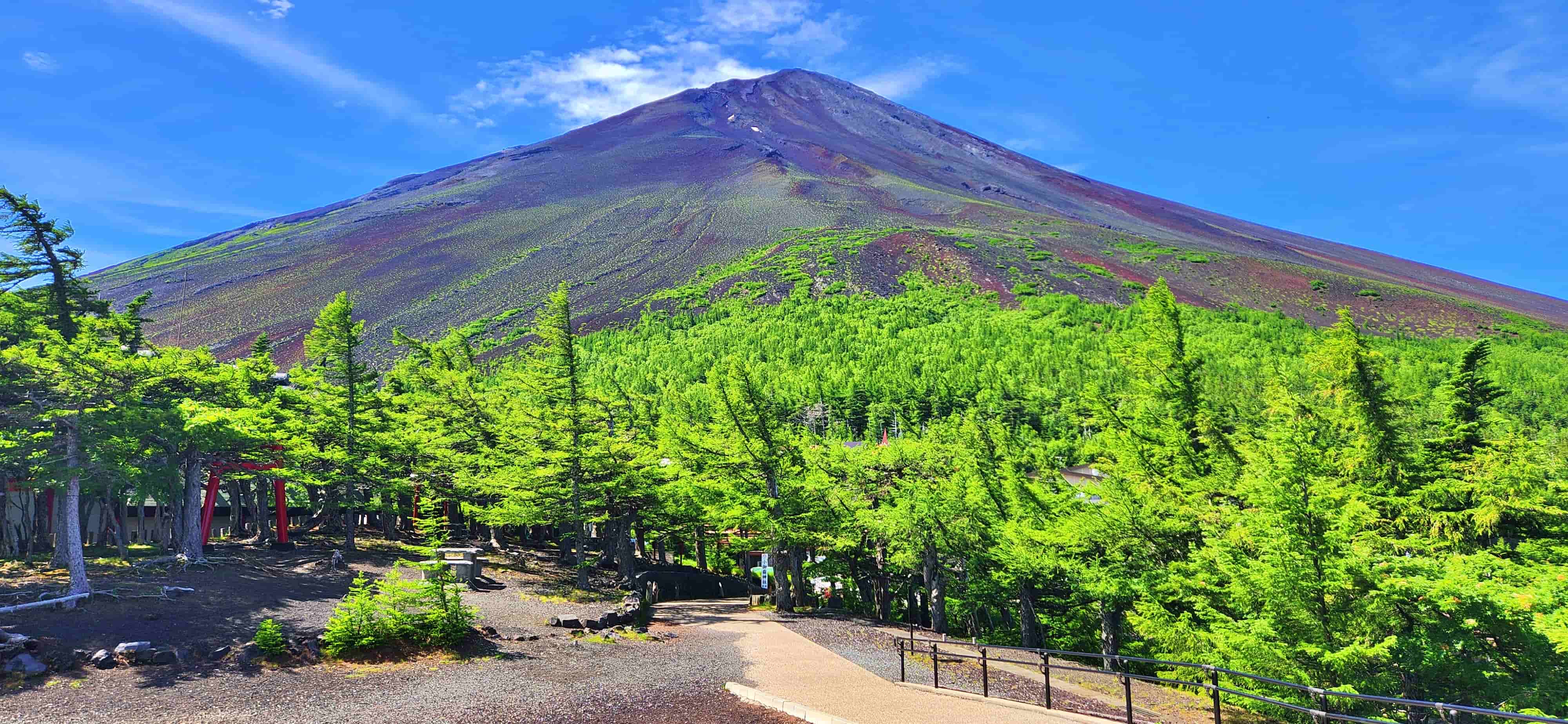 View of Mt Fuji from the Observation Deck at the Fuji-Subaru Line 5th Station, Mt Fuji
