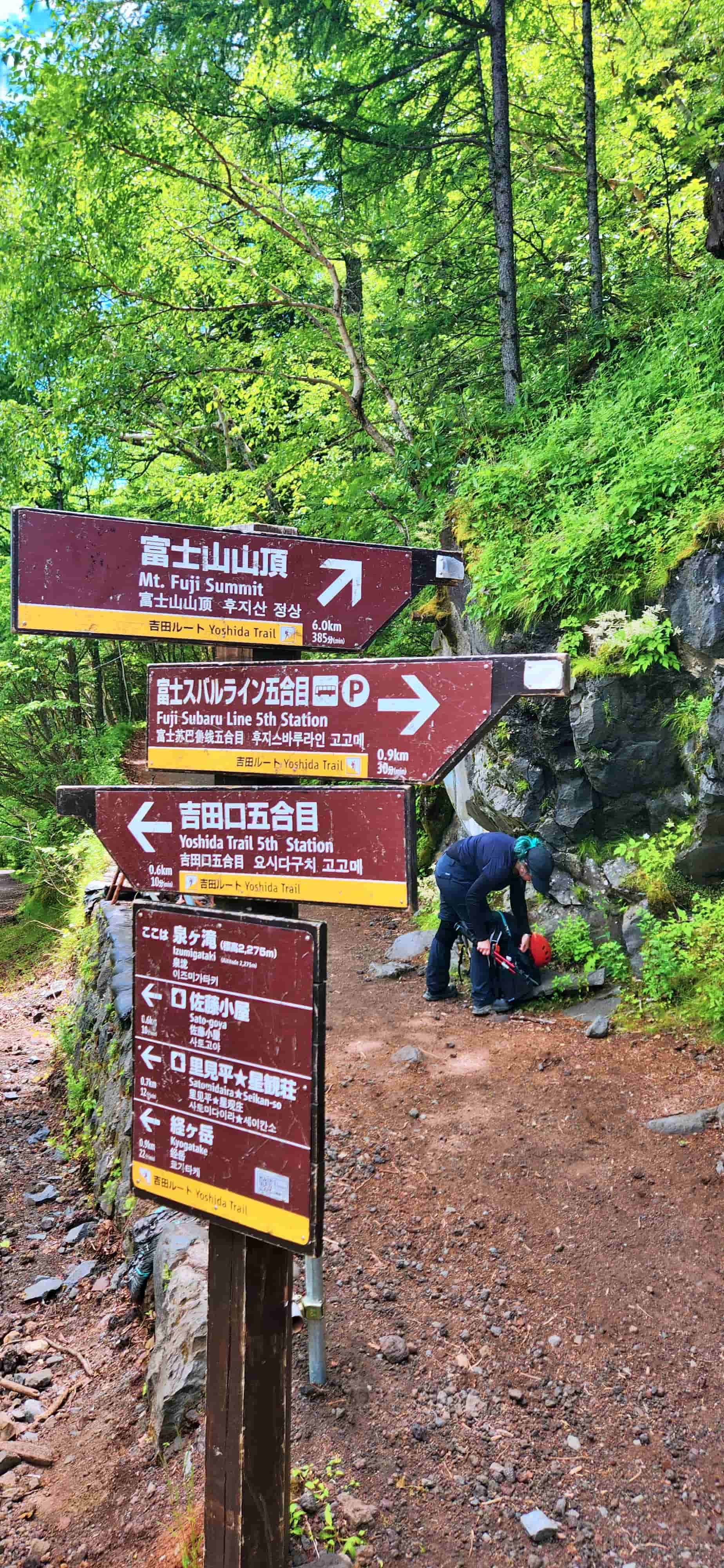 Intersection of the Yoshida Trail 5th Station and Subaru Line 5th Station, Mt Fuji