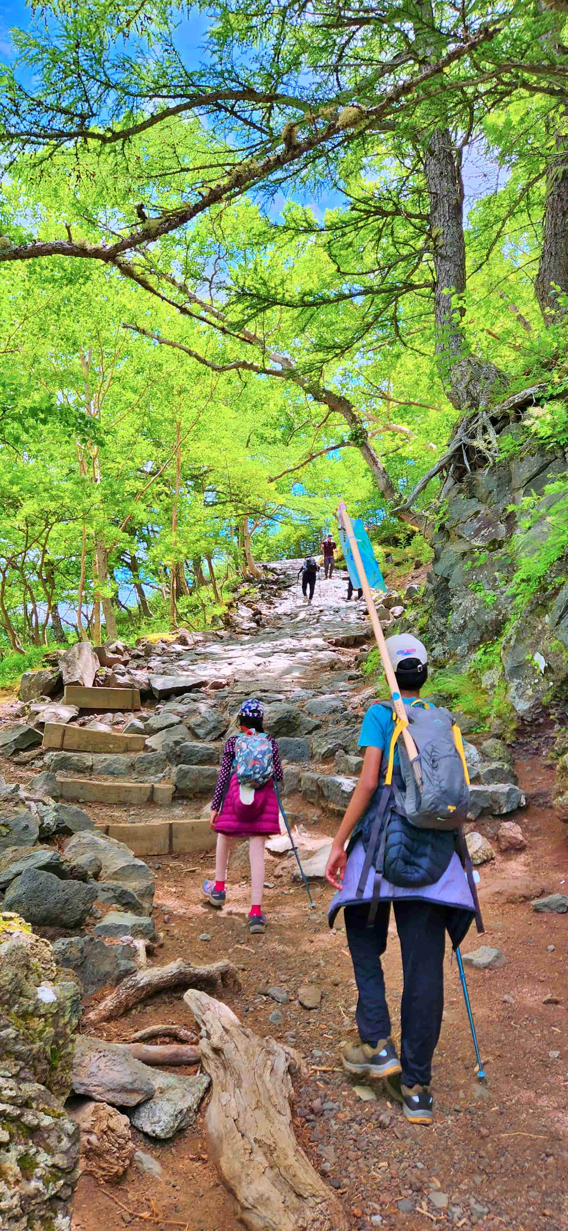 Trail along the Yoshida Trail from Subaru Line 5th Station to the 6th Station, Mt Fuji