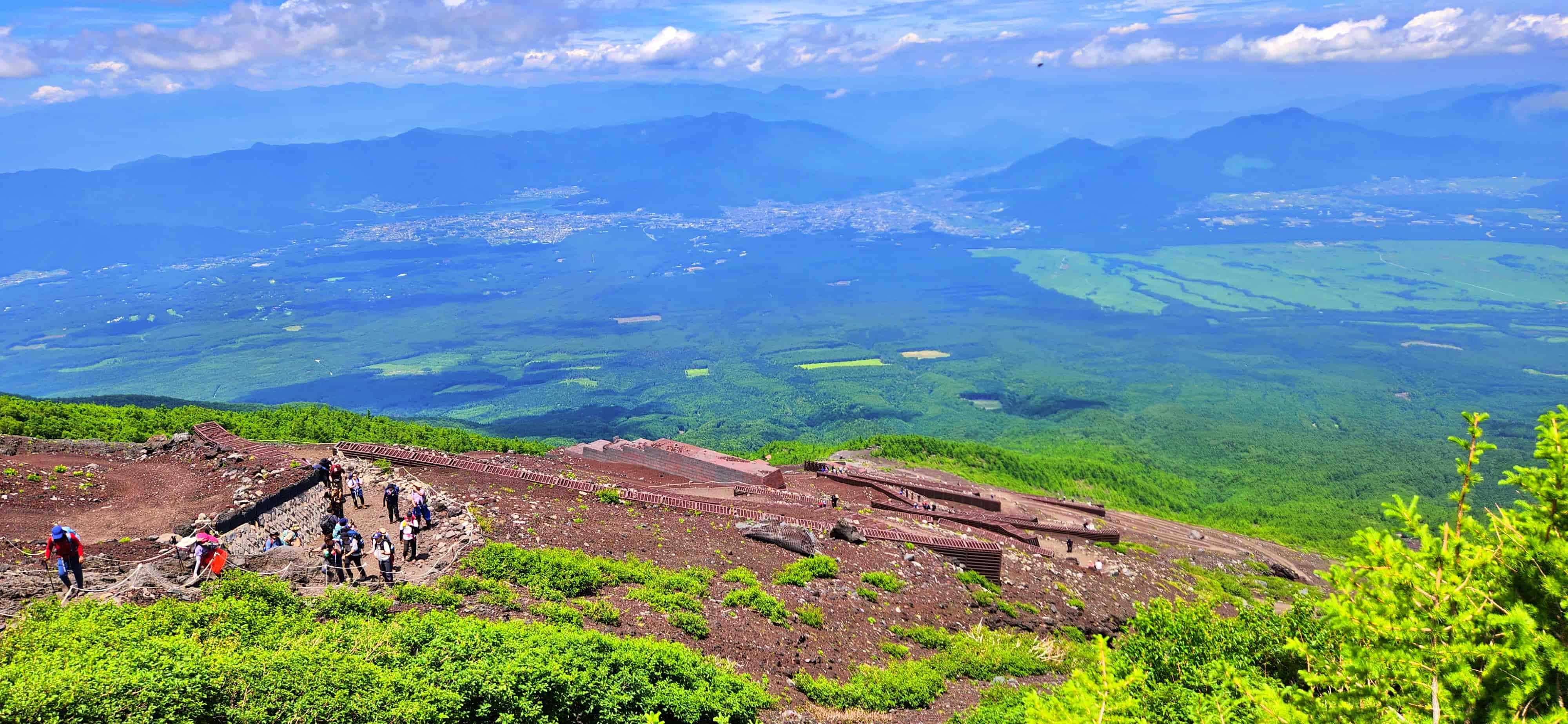Views from the Yoshida Trail at the 7th Station, Mt Fuji