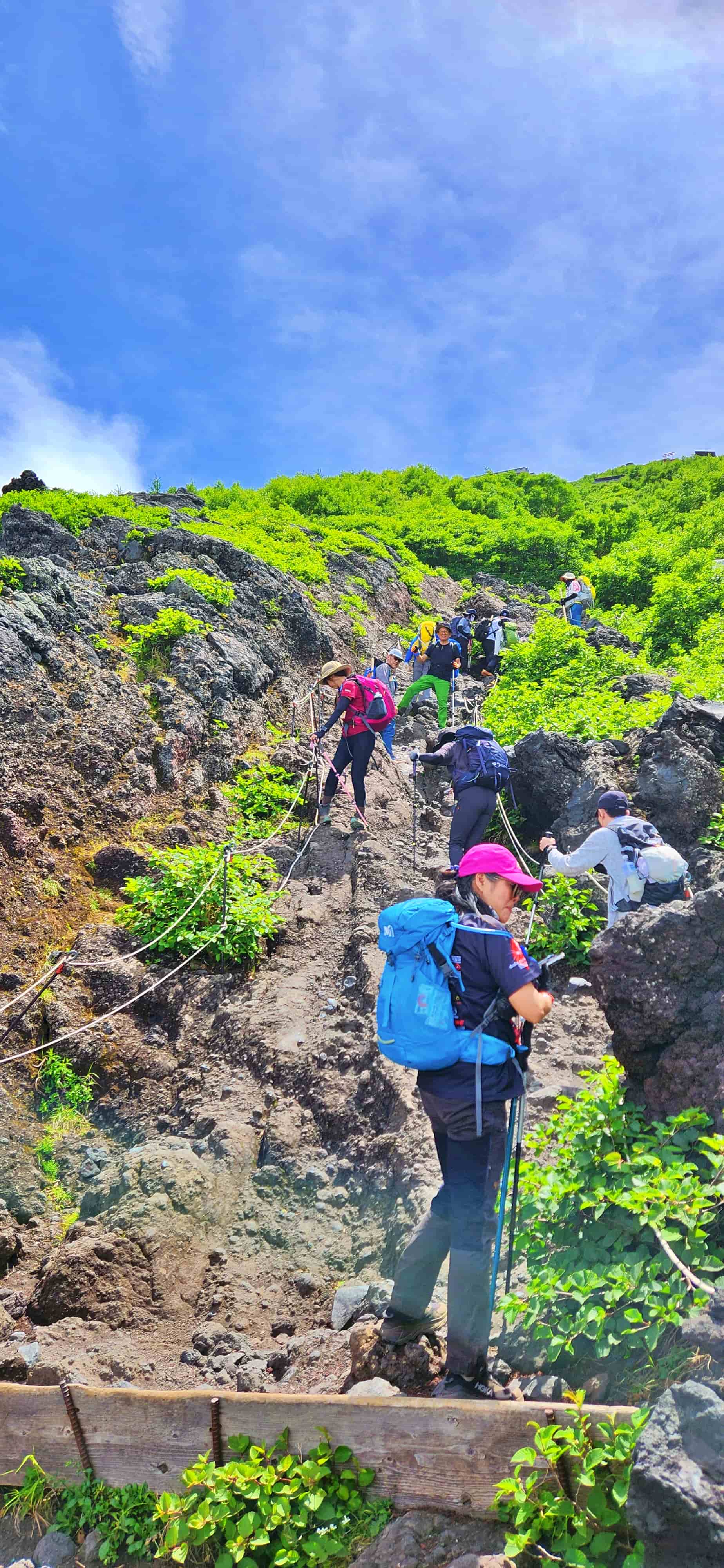 Trail along the Yoshida Trail from 7th Station to 8th Station, Mt Fuji