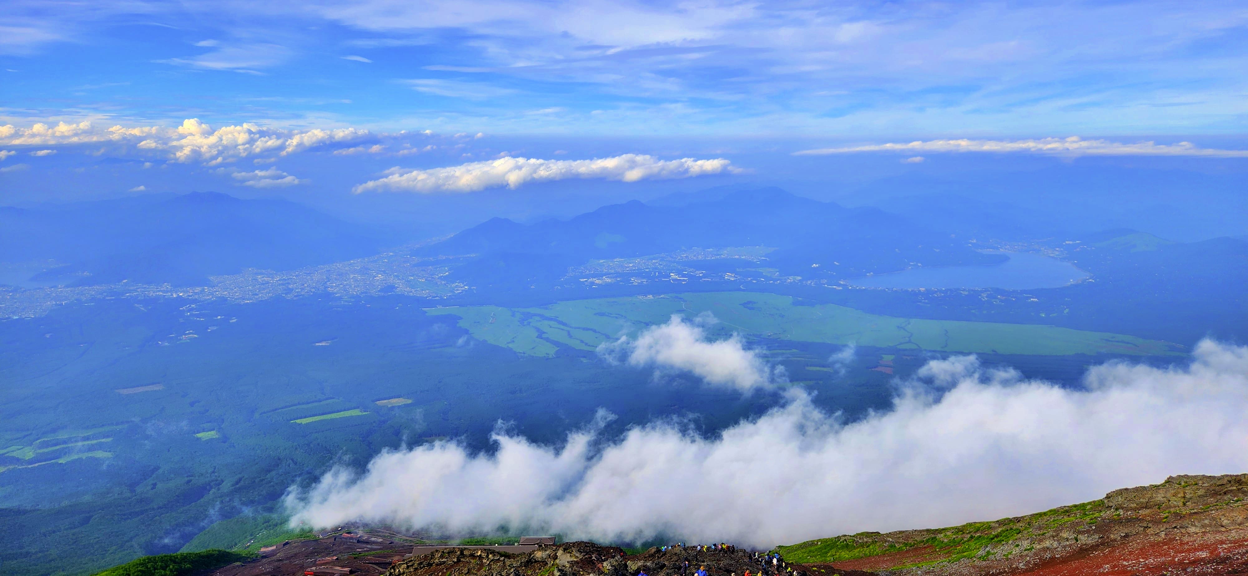 Views from Taishi-kan Mountain Hut at the 8th Station, Mt Fuji