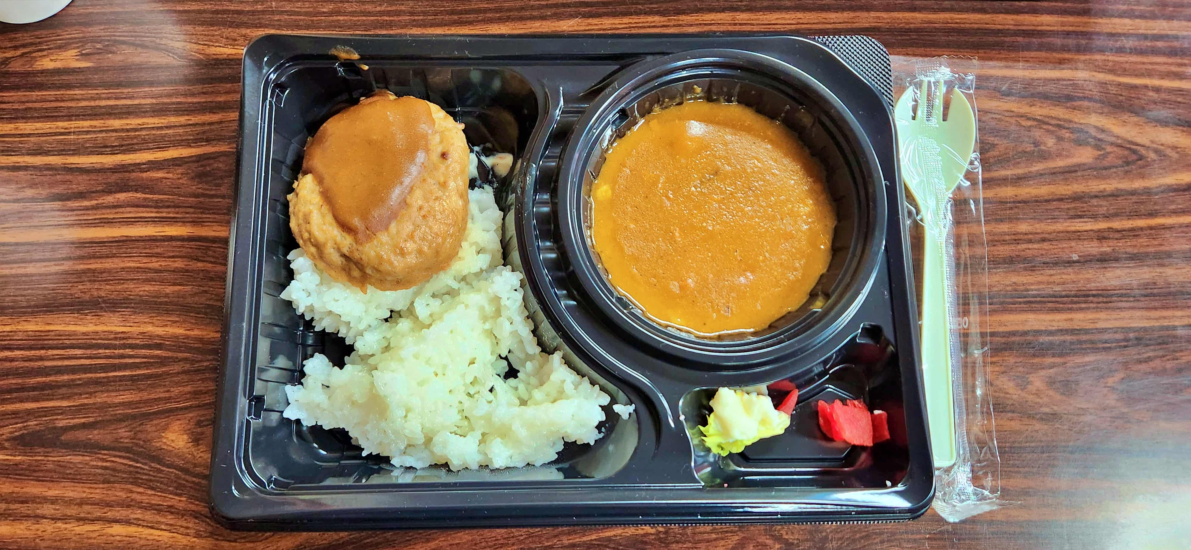Dinner served at Kami-Edoya mountain hut, Mt Fuji