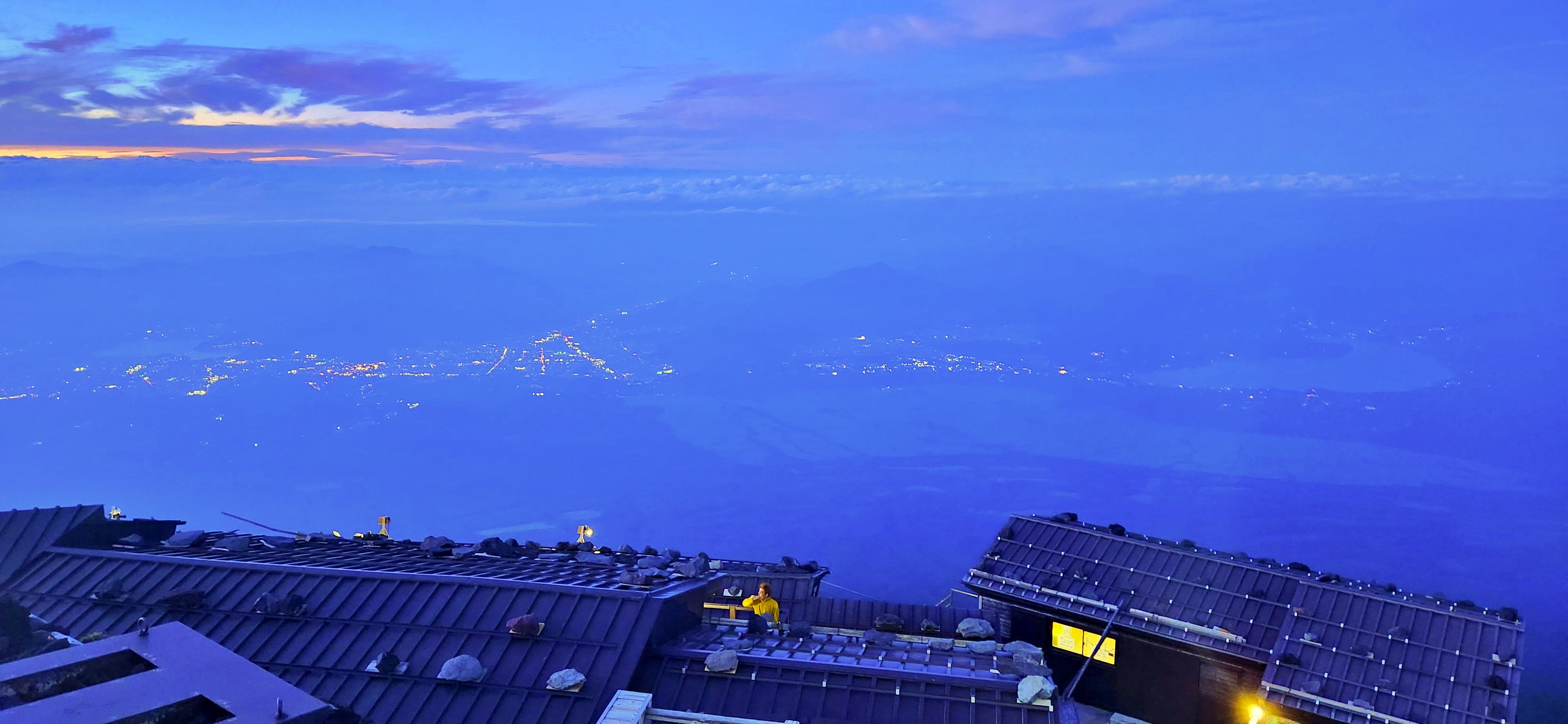 View from Mt Fuji after sunset
