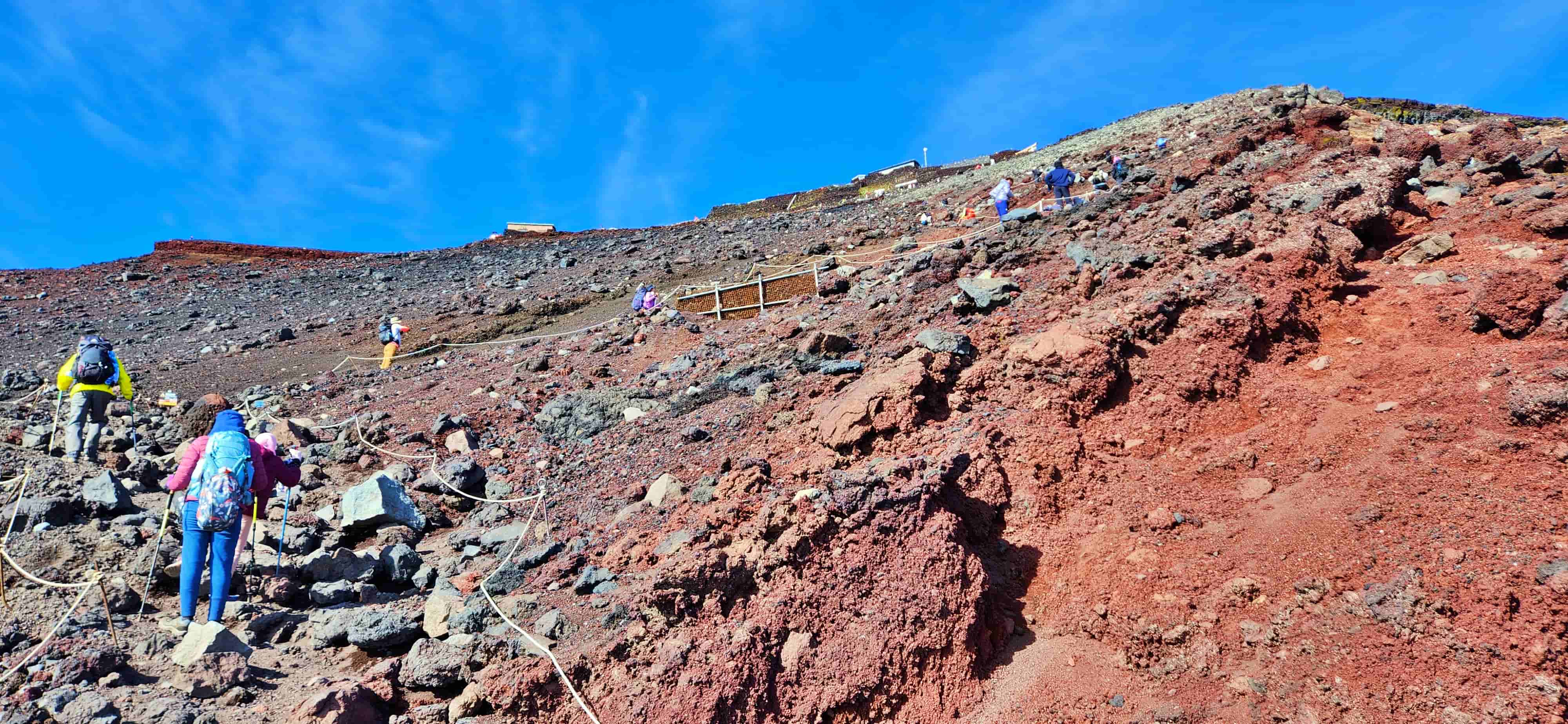 Final rocky section from 9th station to the summit, Mt Fuji