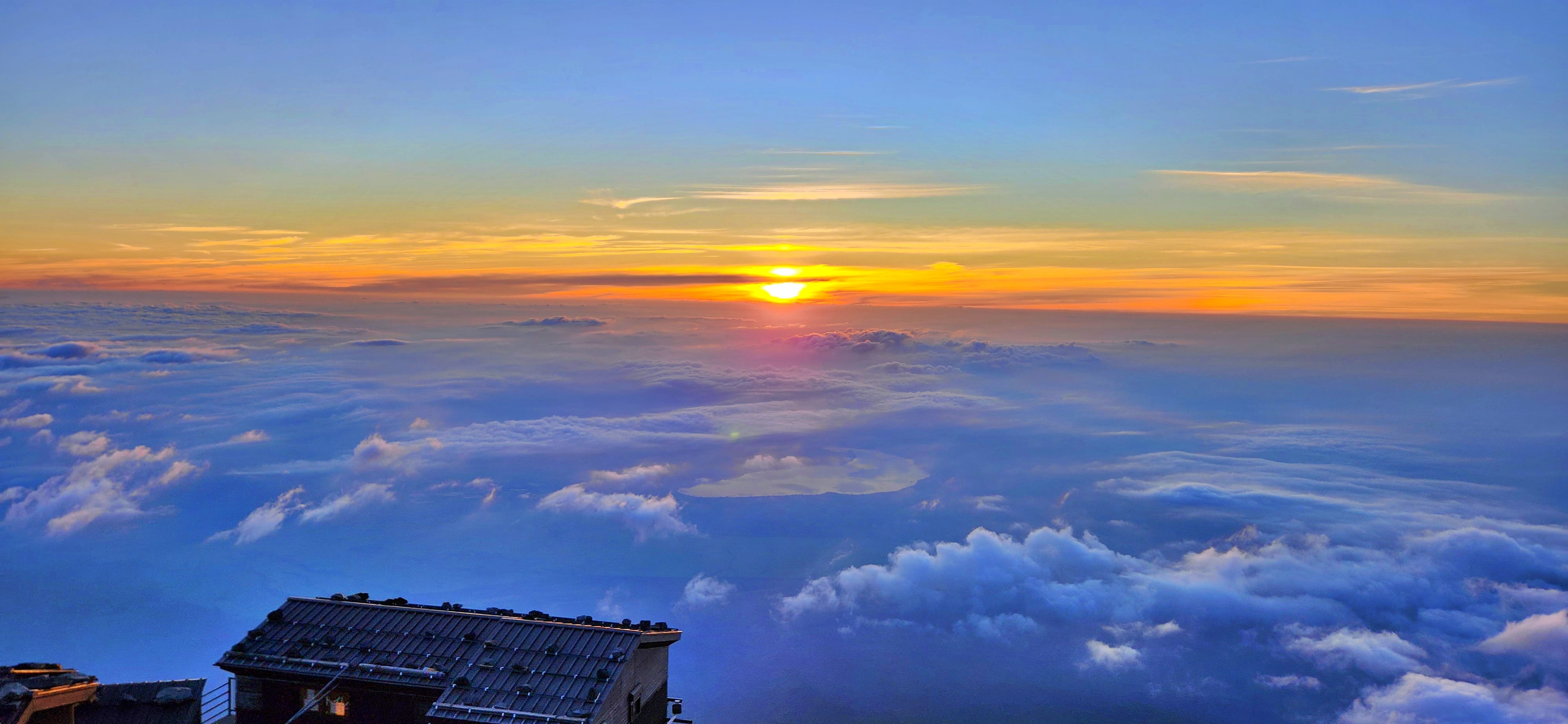 Sunrise from the Original 8th Station Mountain Hut on Mt Fuji