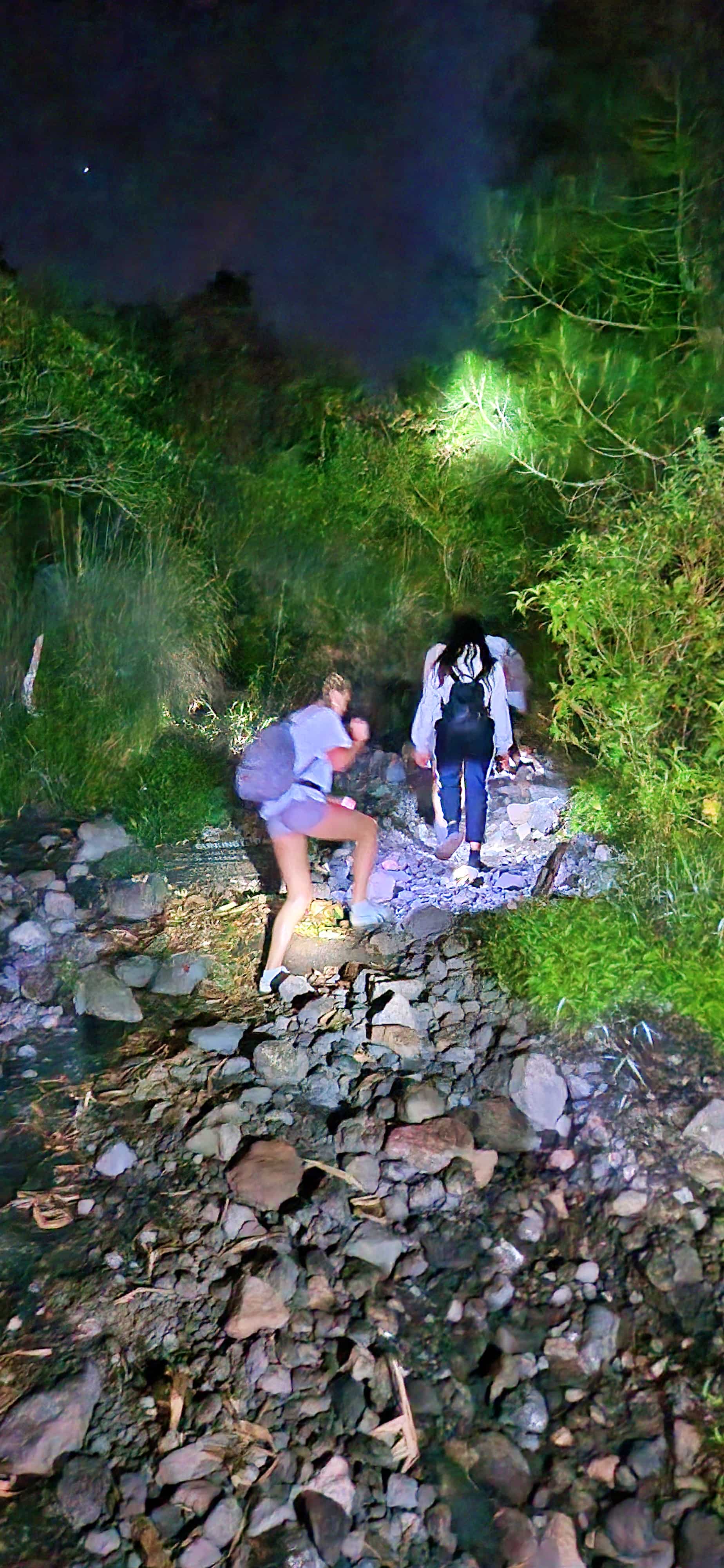 Hiking Mt Batur in the dark for sunrise view at the summit