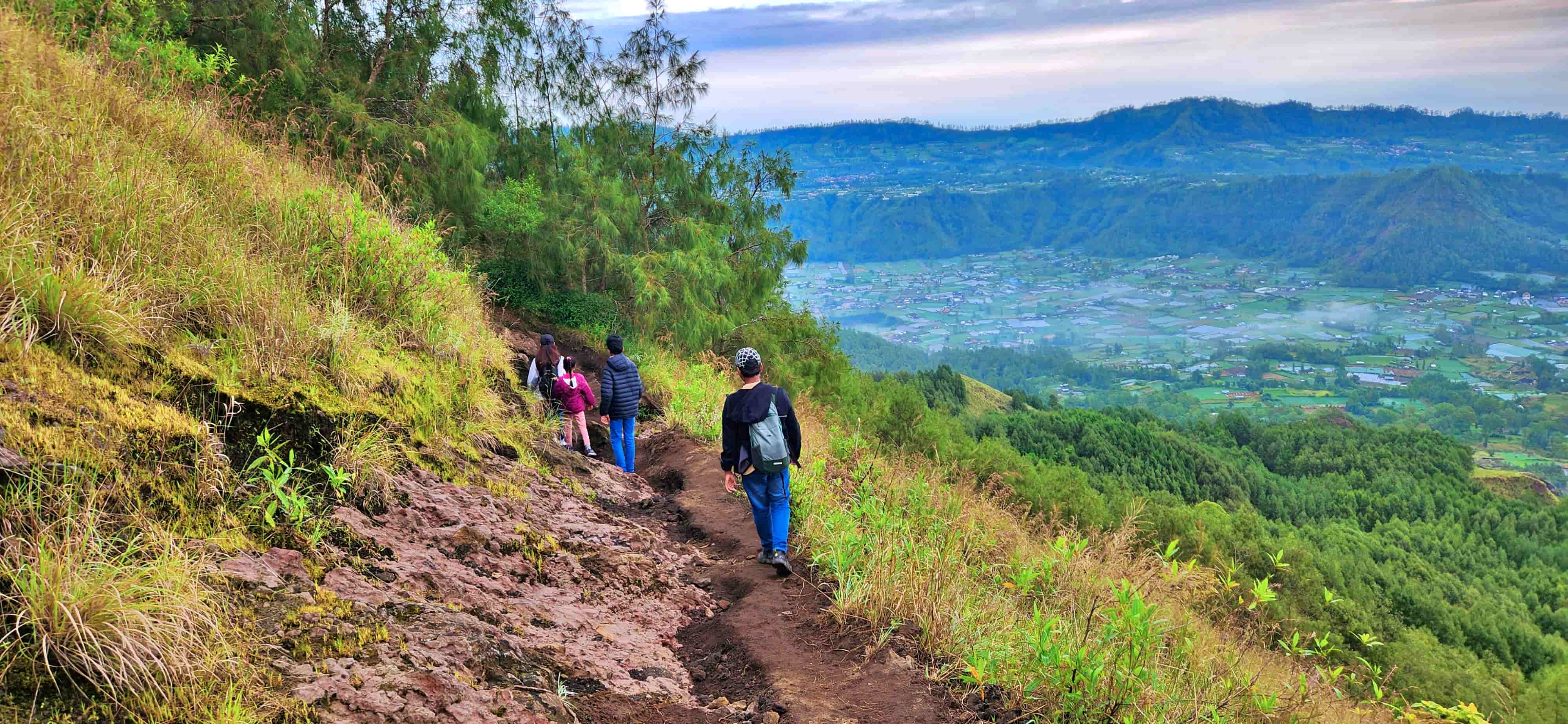 Volcanic Rock Descent on Mt Batur Sunrise Trek in Bali