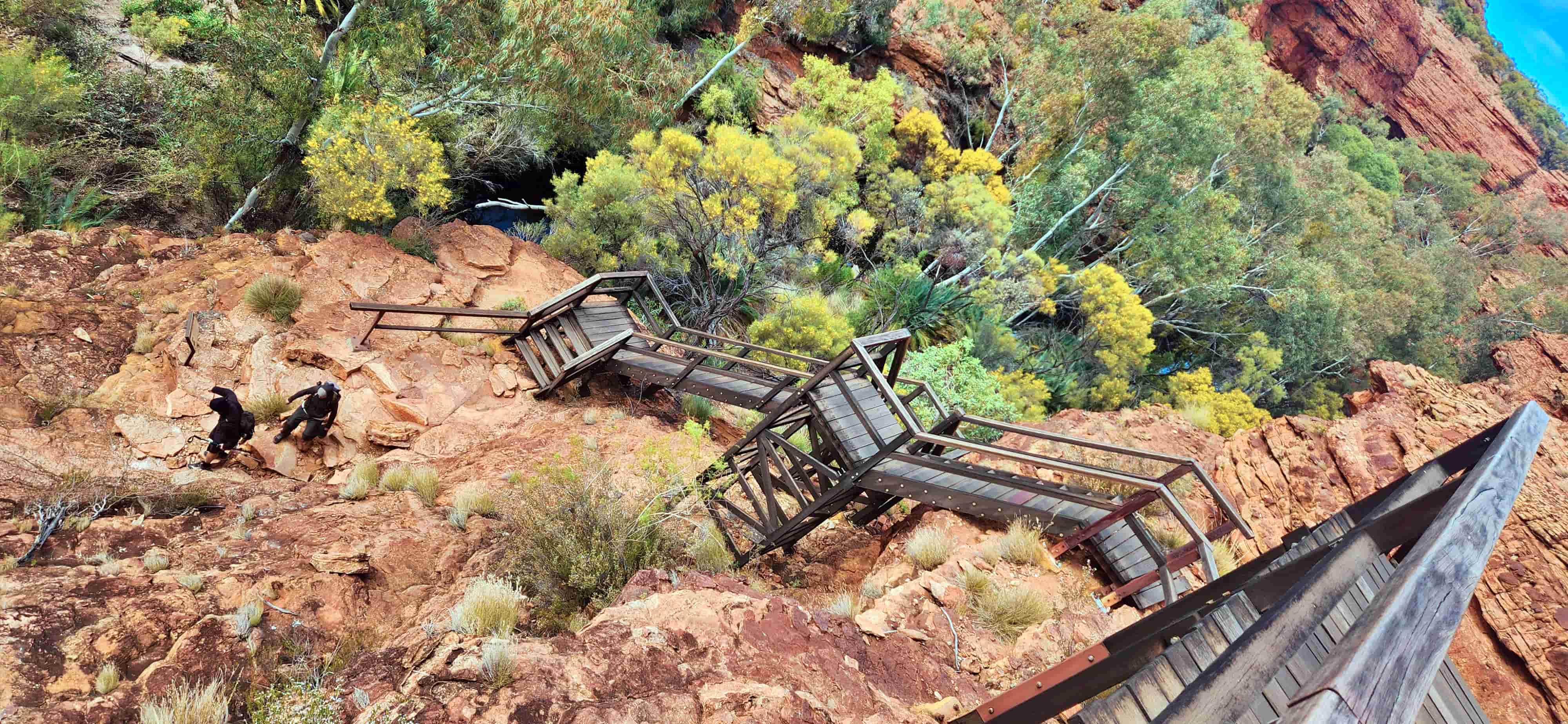 Steep descent to the Garden of Eden