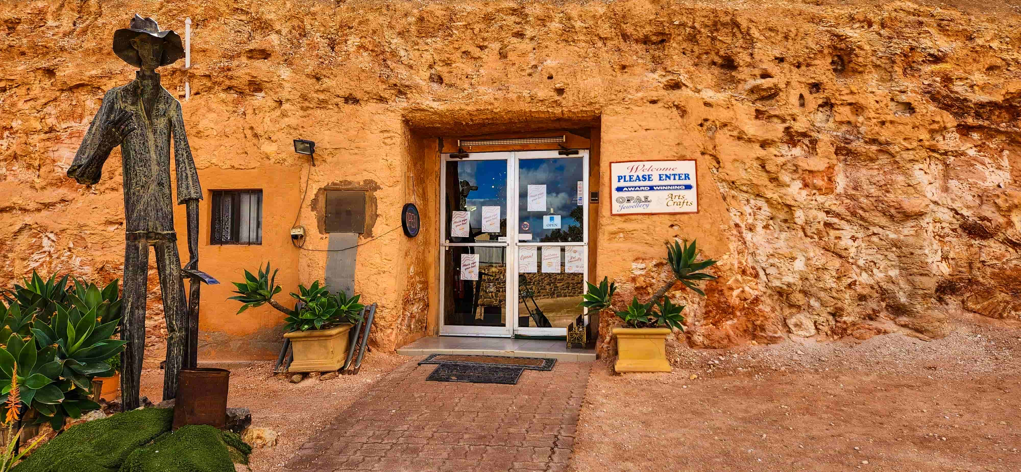 The Big Miner outside the Opal Shop at Opal Cave in Coober Pedy