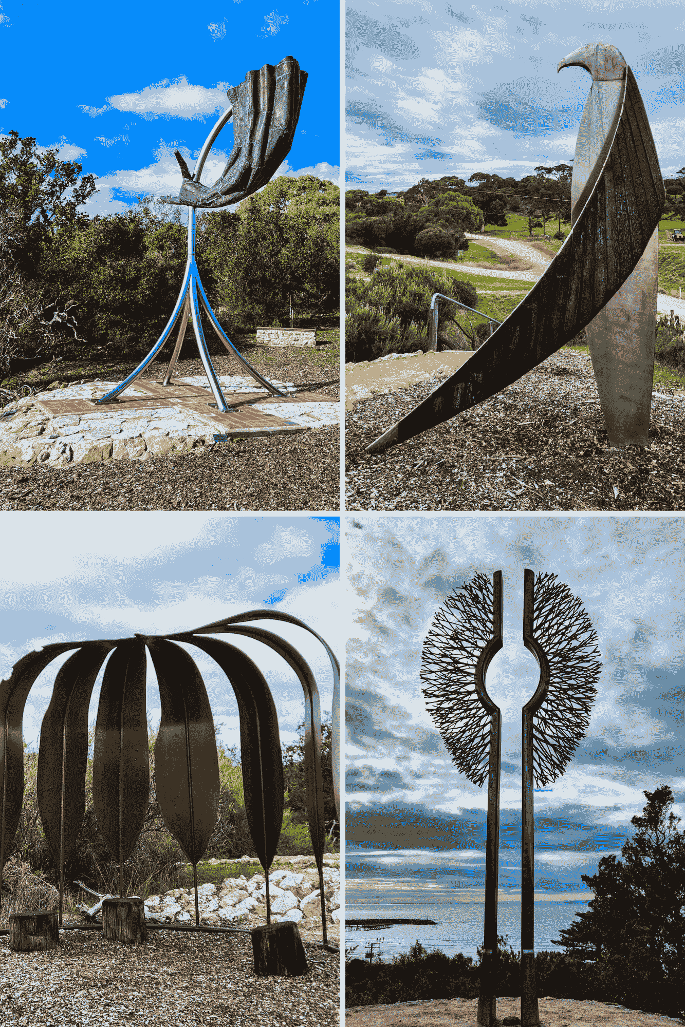 Sculptures along Kangaroo Island Sculpture Trail