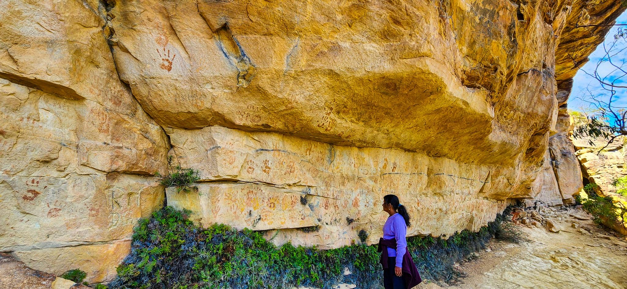 Ancient handprints along Colliers Causeway