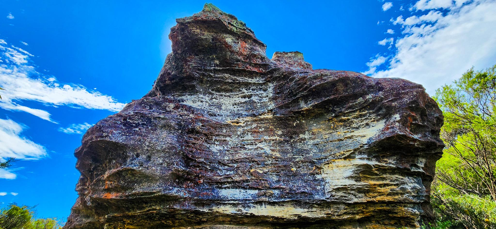 Close-up view of Fort Rock