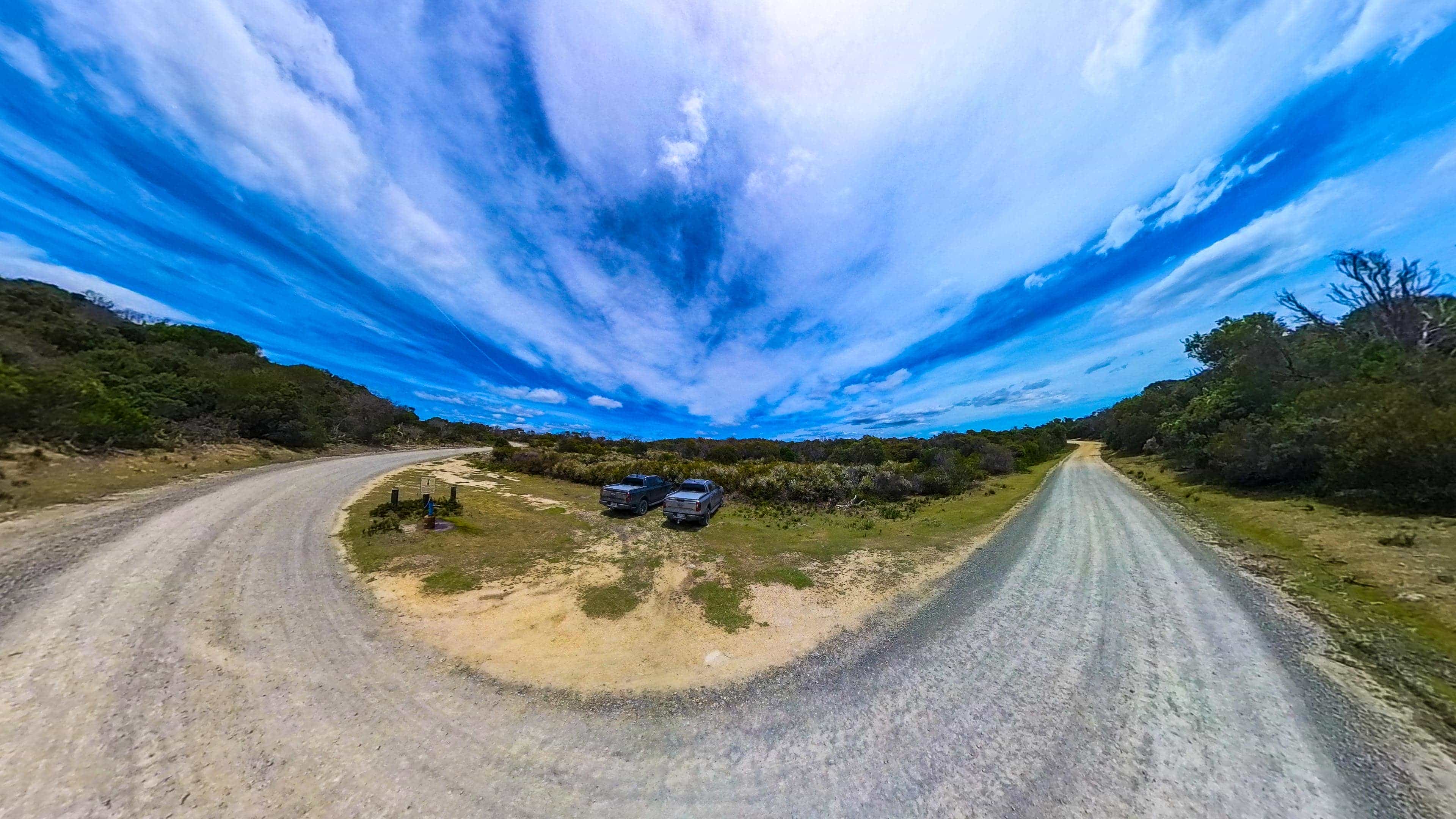Aerial View of the Unsealed Road to Picnic Rocks