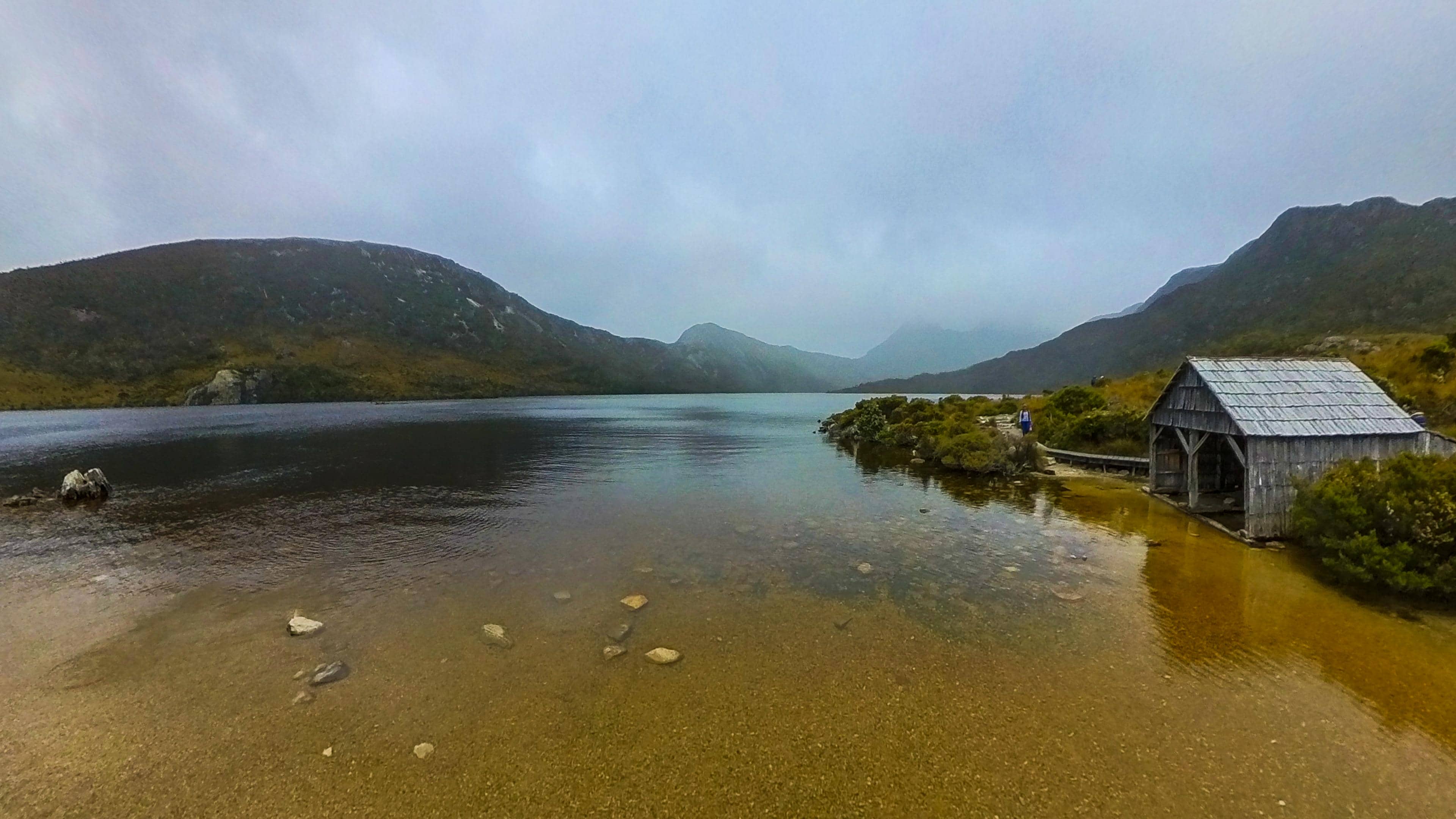 Historic Boatshed along Dove Lake Circuit Walk
