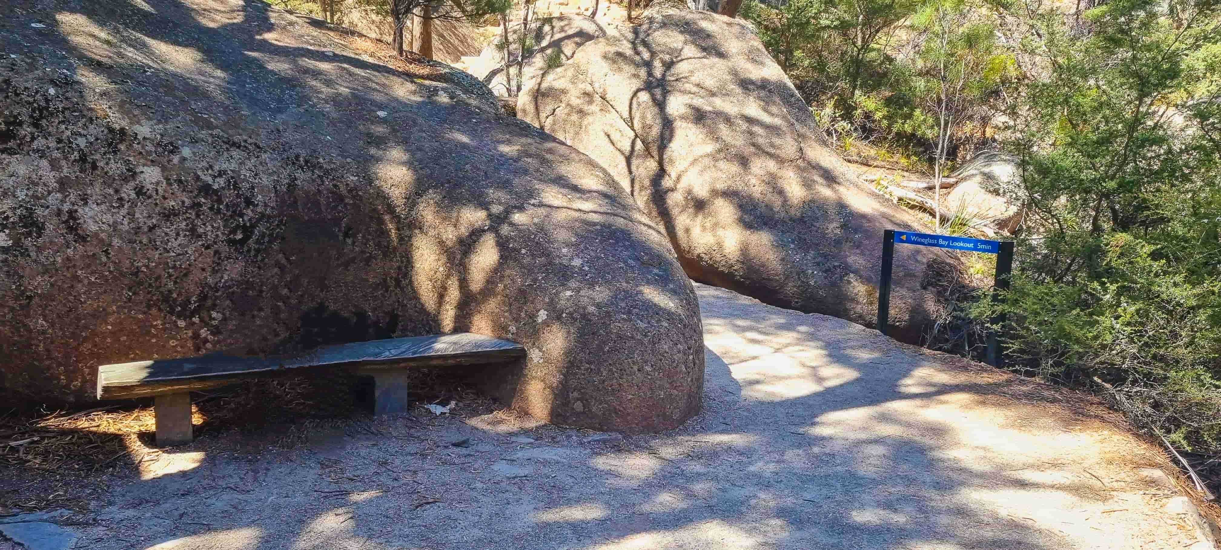 Rest stops along the Wineglass Bay Walk