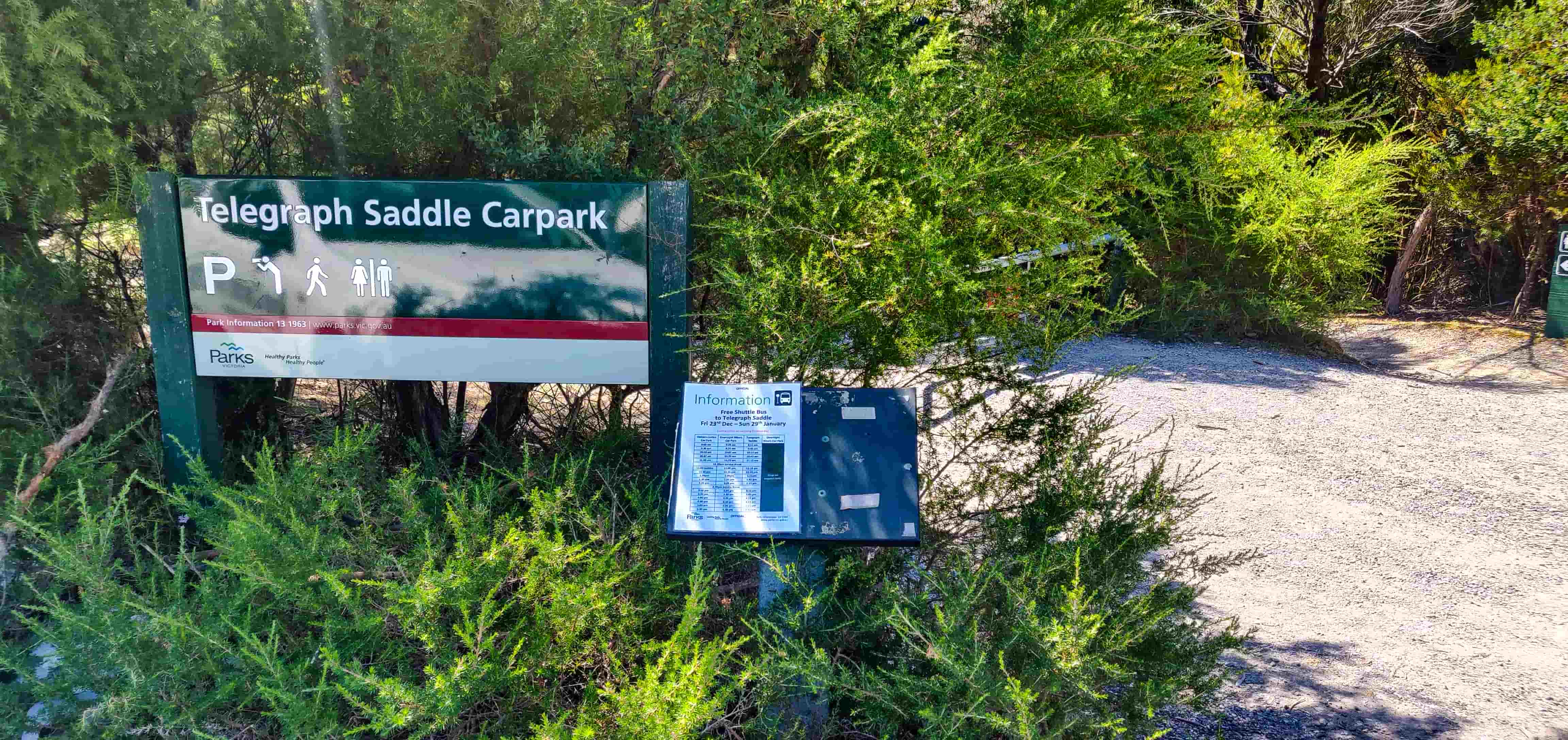 Telegraph Saddle Carpark