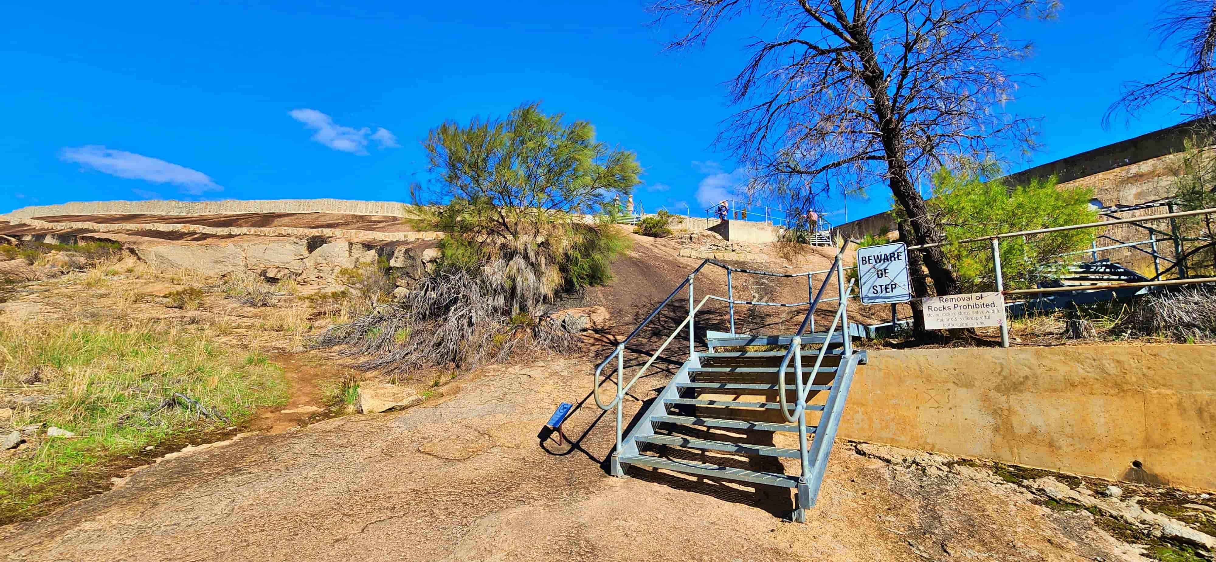 Stairs at the start of Hyden Rock Walk, Wave Rock, WA
